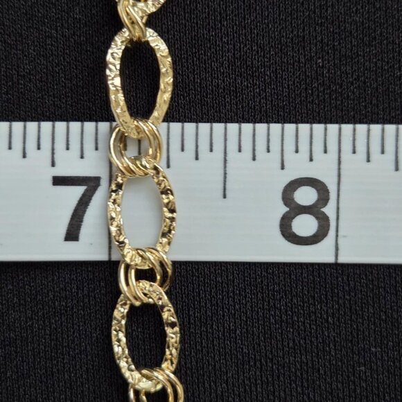 Chunky lightweight 18k gold bracelet - Picture 13 of 16